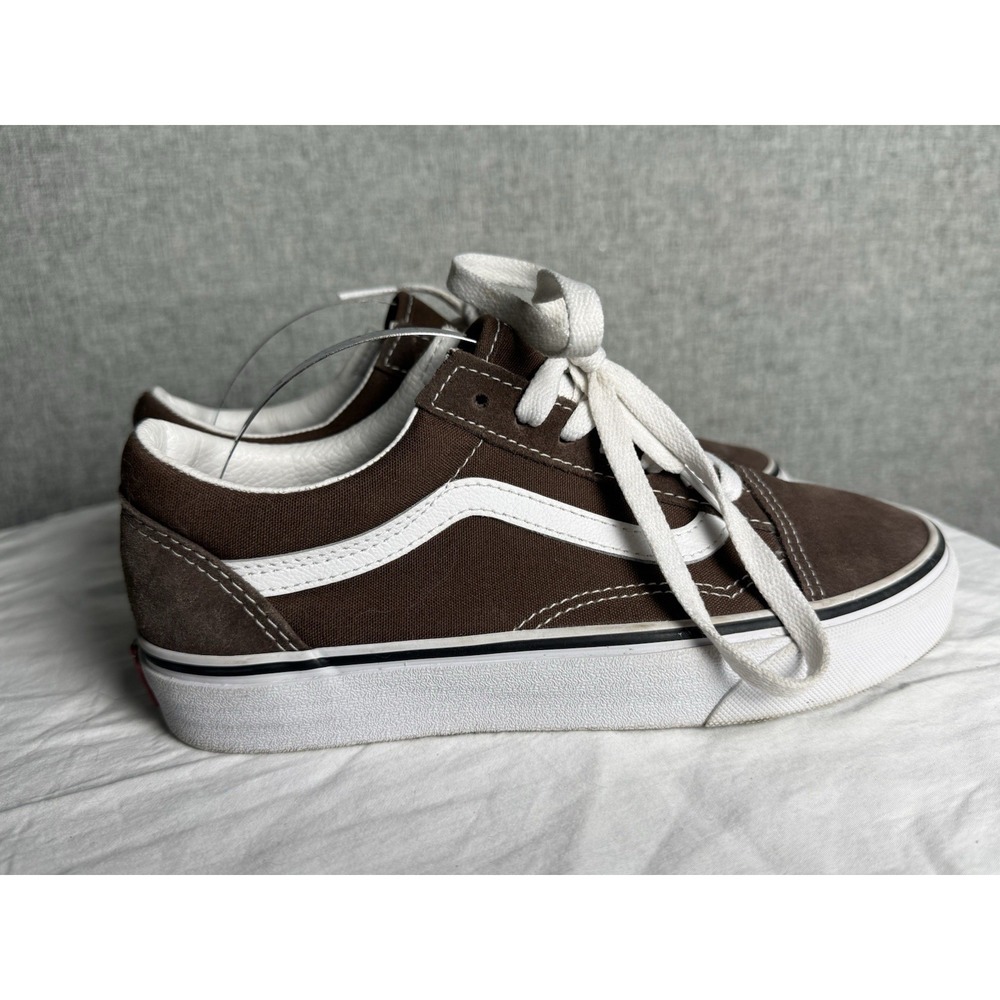 VANS Old Skool Suede Skate Shoes Brown Rain Drum White Size Boys/Men 4.5 Women 6 - Picture 2 of 6